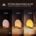 Wood Grain Sunrise Alarm Clock with Sound Machine