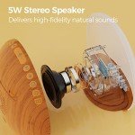 Wood Grain Sunrise Alarm Clock with Sound Machine