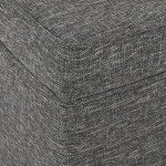 Grey Medium Square Storage Ottoman with Hinged Lid