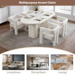 Set of 4 Modern Upholstered Dining Chairs
