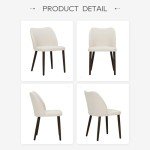 Beige Upholstered Dining Chairs Set of 4