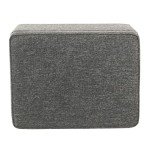 Grey Medium Square Storage Ottoman with Hinged Lid