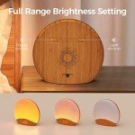 Wood Grain Sunrise Alarm Clock with Sound Machine