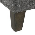 Grey Medium Square Storage Ottoman with Hinged Lid