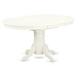 Linen White Oval Dining Table with Butterfly Leaf