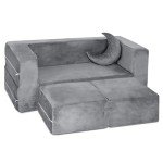 Milliard Modular Kids Sofa with Bonus Pillow - Grey