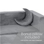 Milliard Modular Kids Sofa with Bonus Pillow - Grey