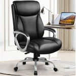 Ergonomic PU Leather Office Chair with Wheels