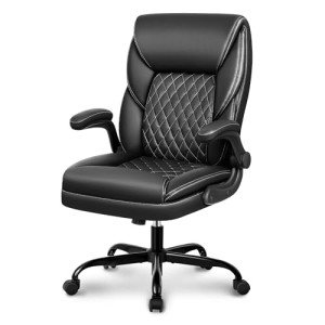 Ergonomic Black Executive Office Chair with Lumber Support