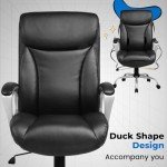Ergonomic PU Leather Office Chair with Wheels