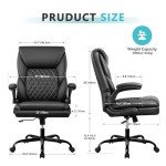 Ergonomic Black Executive Office Chair with Lumber Support