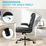 Ergonomic Black Executive Office Chair with Lumber Support