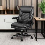 Ergonomic Black Executive Office Chair with Lumber Support