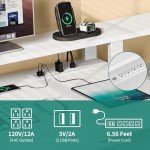 YITAHOME 65" L-Shaped Desk with Drawers & Lights