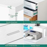YITAHOME 65" L-Shaped Desk with Drawers & Lights