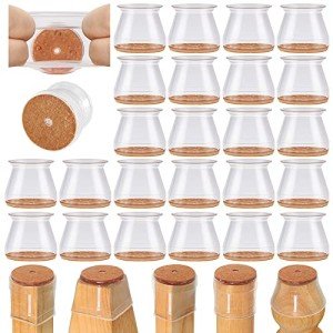 Chair Leg Floor Protectors - 24 Pack Silicone