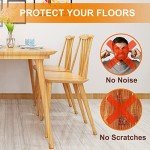 Chair Leg Floor Protectors - 24 Pack Silicone