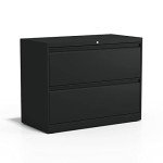 Commercial 36-Inch Black 2-Drawer File Cabinet