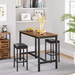 Black Backless Bar Stool Set of 2