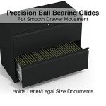 Commercial 36-Inch Black 2-Drawer File Cabinet