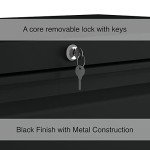 Commercial 36-Inch Black 2-Drawer File Cabinet