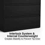 Commercial 36-Inch Black 2-Drawer File Cabinet