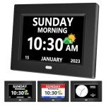 Large Display Digital Clock with Alarms for Seniors
