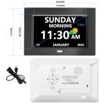Large Display Digital Clock with Alarms for Seniors
