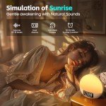 Sunrise Alarm Clock with White Noise & Lights