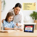 Large Display Digital Clock with Alarms for Seniors