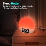 Sunrise Alarm Clock with White Noise & Lights