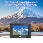 Large Display Digital Clock with Alarms for Seniors