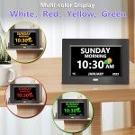 Large Display Digital Clock with Alarms for Seniors