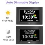 Large Display Digital Clock with Alarms for Seniors