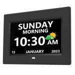 Large Display Digital Clock with Alarms for Seniors