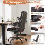 Ergonomic Gaming Chair with Adjustable Height, Brown