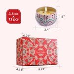 Valentine's Day Scented Candles Gift Set - 12 Pack