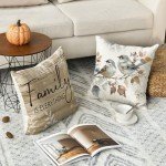 Chinoiserie Poppy Flowers Throw Pillow Covers Set of 4