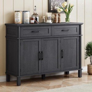 48" Farmhouse Buffet Cabinet with Storage & Drawers