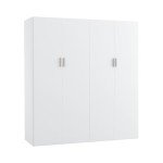 Large 4-Door Wardrobe Closet with Shelves