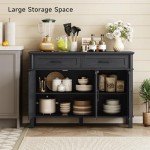 48" Farmhouse Buffet Cabinet with Storage & Drawers