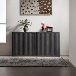 SICOTAS Modern Buffet Cabinet with Storage Shelves
