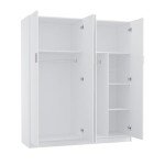 Large 4-Door Wardrobe Closet with Shelves
