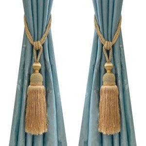 Gold Braided Curtain Holdbacks - Set of 2