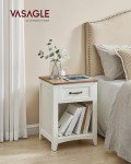Farmhouse Nightstands with Charging Station - Set of 2