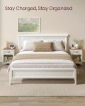Farmhouse Nightstands with Charging Station - Set of 2