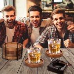 Wooden Coaster Set with Holder for Drinks
