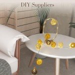 24PCS Yellow Decorative Rattan Balls for Centerpiece