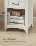 Farmhouse Nightstands with Charging Station - Set of 2
