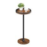 HOOBRO Round Side Table for Small Spaces